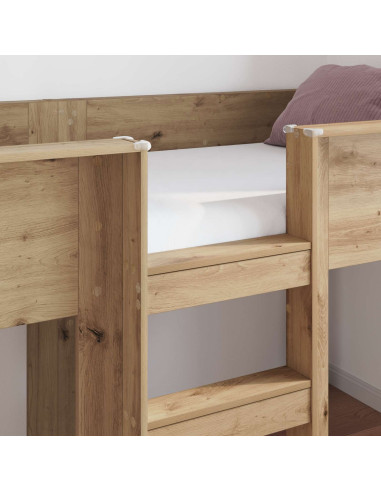Letto a Castello per Bambini Rovere artigianale 100 x 200 cm