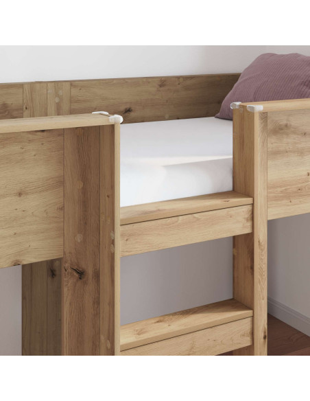 Letto a Castello per Bambini Rovere artigianale 100 x 200 cm