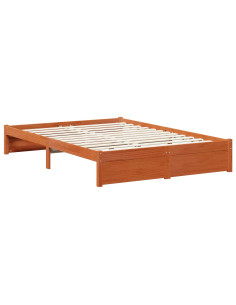 Struttura del letto 3 pcs Marrone cerato Legno di Pino Massello 2