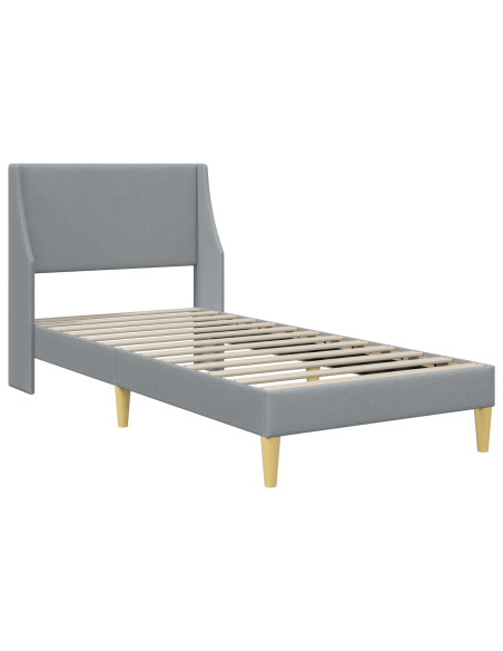 Struttura letto con materasso Grigio chiaro 100 x 200 cm