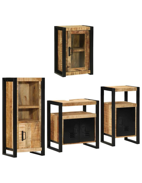 Set di mobili per il bagno 4 pcs Legno di Mango Massello