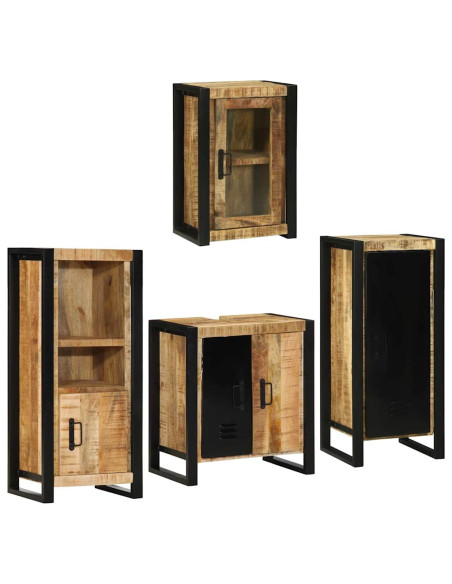 Set di mobili per il bagno 4 pcs Legno di Mango Massello