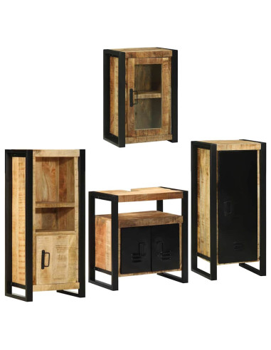 Set di mobili per il bagno 4 pcs Legno di Mango Massello