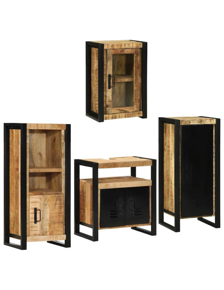 Set di mobili per il bagno 4 pcs Legno di Mango Massello