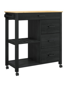 Carrello da Cucina MONZA Nero 84 x 40 x 88,5 cm 2