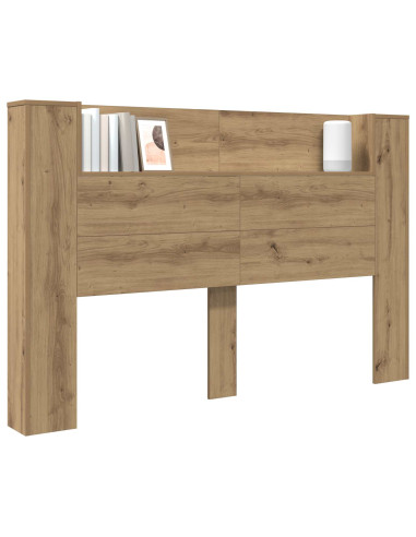 Testata con Mobile e LED Rovere Artigianale Legno multistrato