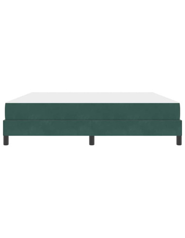 Letto a molle con materasso Verde Scuro 180 x 220 cm Tessuto