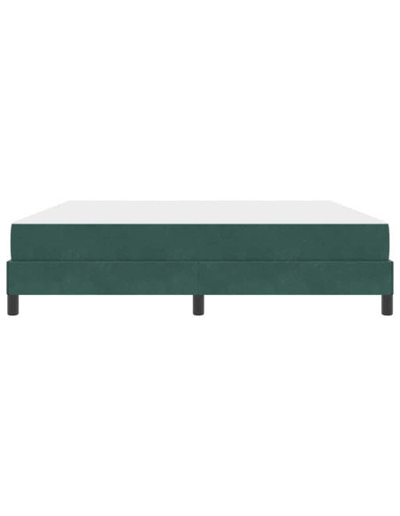 Letto a molle con materasso Verde Scuro 180 x 220 cm Tessuto