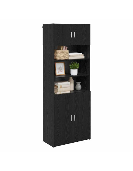 Armadio Rovere Nero 80 x 42,5 x 225 cm Legno multistrato