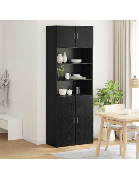 Armadio Rovere Nero 80 x 42,5 x 225 cm Legno multistrato
