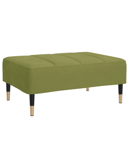 Poggiapiedi Verde Chiaro 78x56x32 cm in Velluto