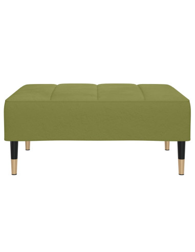 Poggiapiedi Verde Chiaro 78x56x32 cm in Velluto