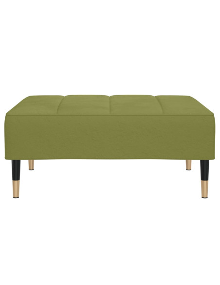 Poggiapiedi Verde Chiaro 78x56x32 cm in Velluto