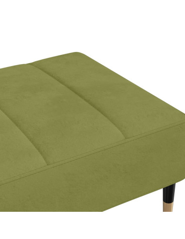 Poggiapiedi Verde Chiaro 78x56x32 cm in Velluto