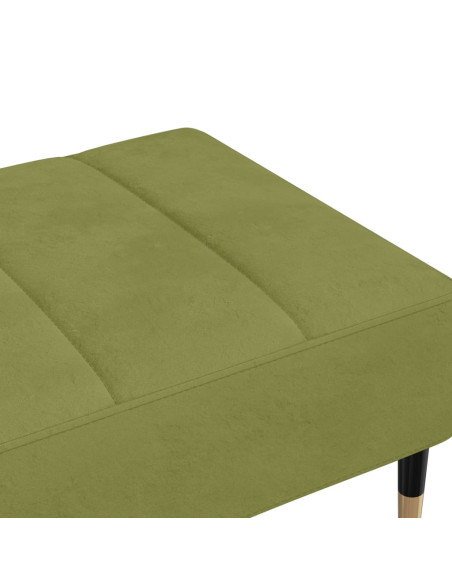Poggiapiedi Verde Chiaro 78x56x32 cm in Velluto