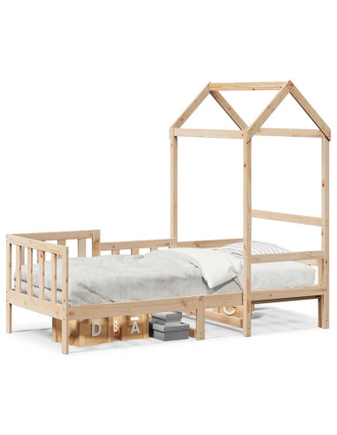 Dormeuse con Tetto 80x200 cm in Legno Massello di Pino