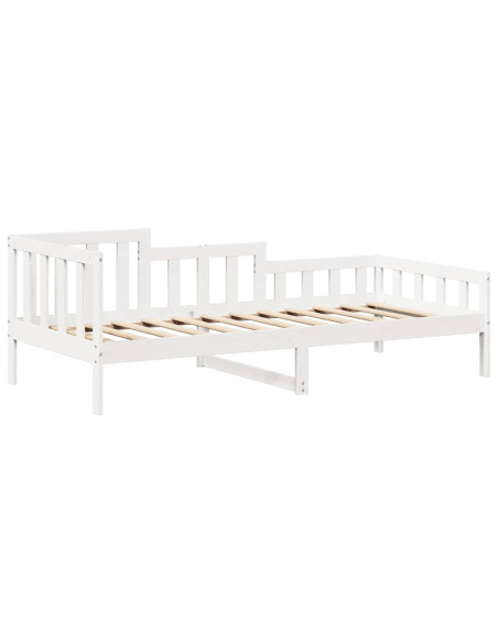 Dormeuse con Tetto 80x200 cm Bianco in Legno Massello di Pino