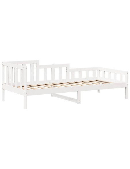 Set Dormeuse e Panca con Tetto Bianco 80x200cm Massello Pino