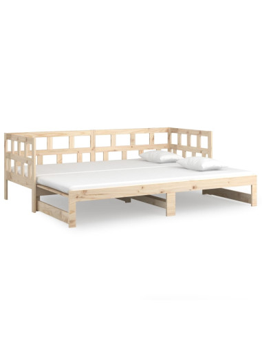 Dormeuse Estraibile in Legno Massello di Pino 2x(80x200) cm