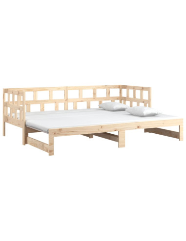 Dormeuse Estraibile in Legno Massello di Pino 2x(80x200) cm