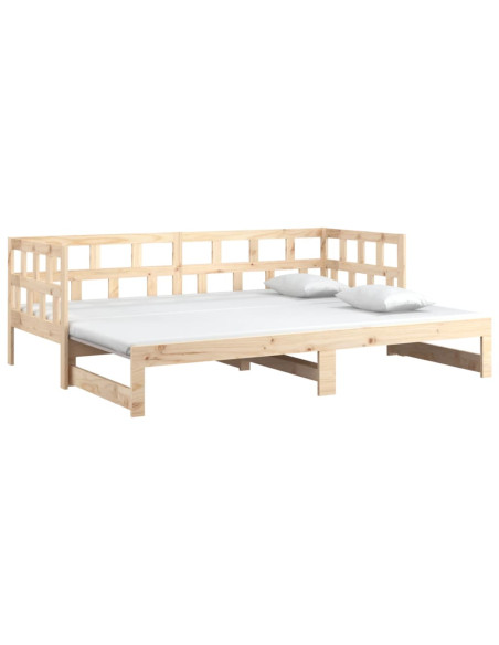 Dormeuse Estraibile in Legno Massello di Pino 2x(80x200) cm