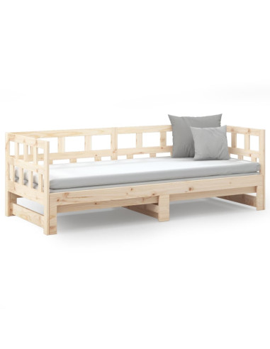 Dormeuse Estraibile in Legno Massello di Pino 2x(80x200) cm