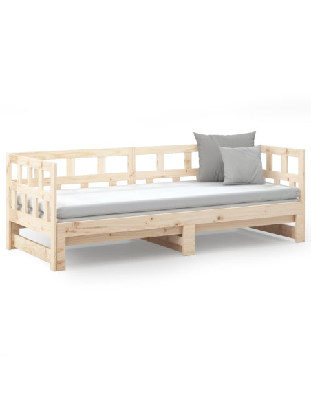 Dormeuse Estraibile in Legno Massello di Pino 2x(80x200) cm