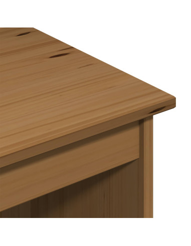 Scrivania Marrone miele 112 x 50 x 75 cm Legno di Pino Massello
