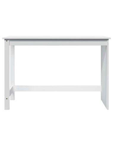Scrivania Bianco 112 x 50 x 75 cm Legno di Pino Massello