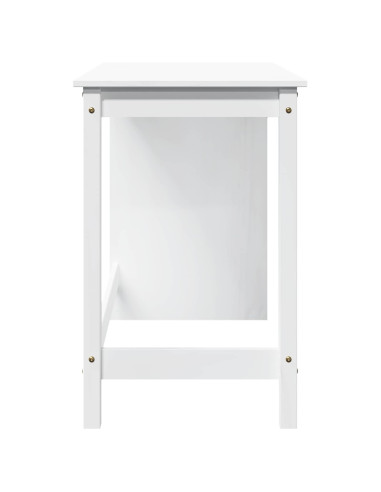 Scrivania Bianco 112 x 50 x 75 cm Legno di Pino Massello