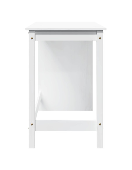 Scrivania Bianco 112 x 50 x 75 cm Legno di Pino Massello