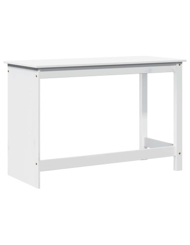 Scrivania Bianco 112 x 50 x 75 cm Legno di Pino Massello