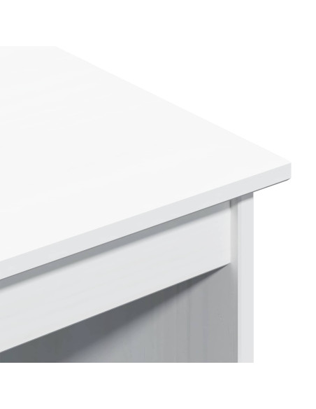 Scrivania Bianco 112 x 50 x 75 cm Legno di Pino Massello