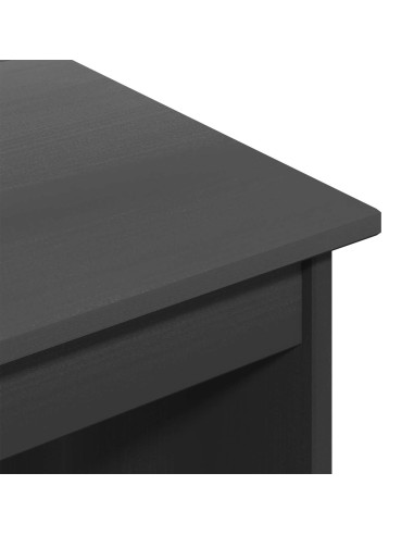 Scrivania Grigio 112 x 50 x 75 cm Legno di Pino Massello