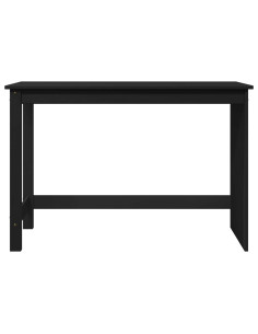 Scrivania Nero 112 x 50 x 75 cm Legno di Pino Massello 2