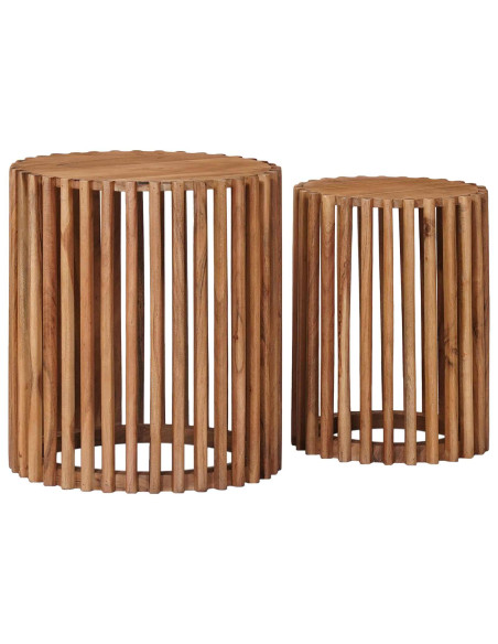Set tavolini con archiviazione Marrone 40 x 40 x 45 cm