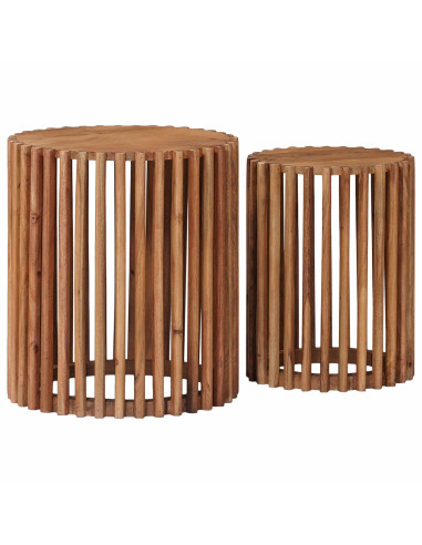Set tavolini con archiviazione Marrone 40 x 40 x 45 cm