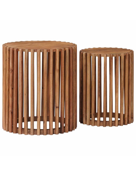 Set tavolini con archiviazione Marrone 40 x 40 x 45 cm