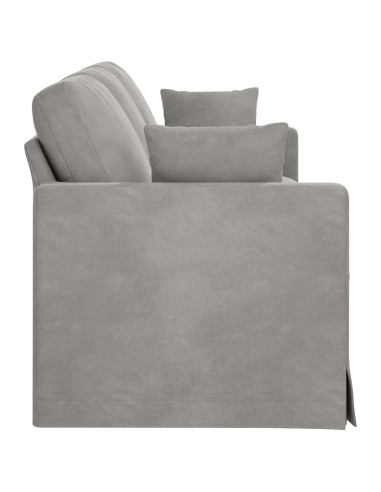Divano Grigio chiaro 228 x 78 x 80 cm Velluto