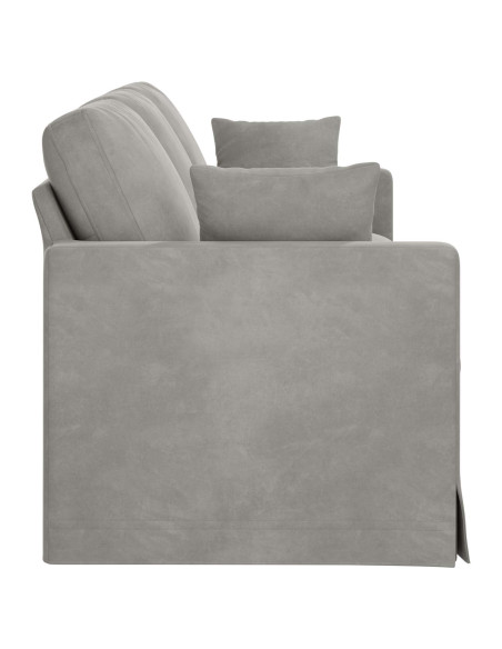 Divano Grigio chiaro 228 x 78 x 80 cm Velluto