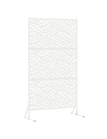Schermo per Privacy Bianco 100 x 50 x 180 cm Acciaio
