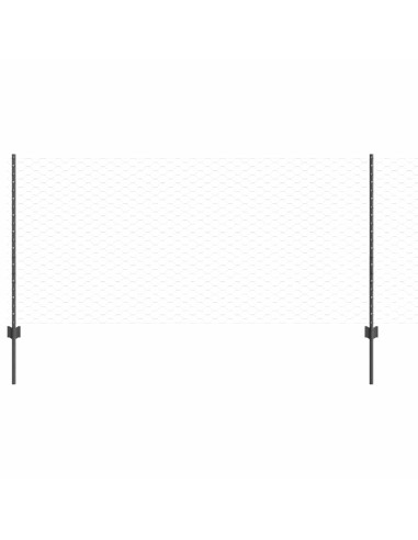Recinzione con Posto Grigio 1 x 25 m Acciaio