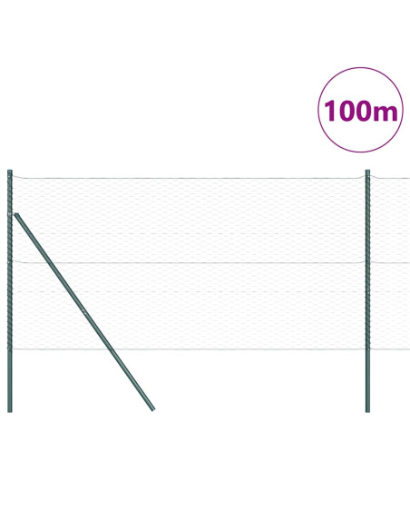 Palo della recinzione Grigio 100 x 1,4 m (rete da 36 mm)