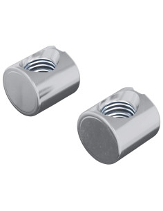 Dadi a tamburo 2 pcs Argento M6 x 12 mm Metallo 2