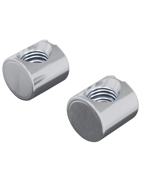 Dadi a tamburo 2 pcs Argento M6 x 12 mm Metallo