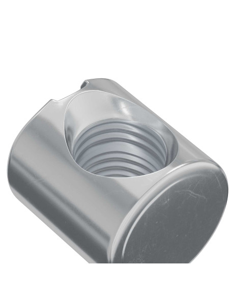 Dadi a tamburo 2 pcs Argento M6 x 12 mm Metallo