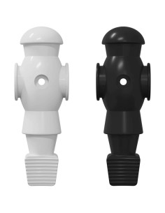 Giocatori di Tavolo da Calcio 24 pcs Nero e Bianco HIPS 2