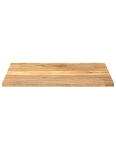 Piano per Tavolo 100x80x2,5cm Rettangolare Legno Massello Mango 2