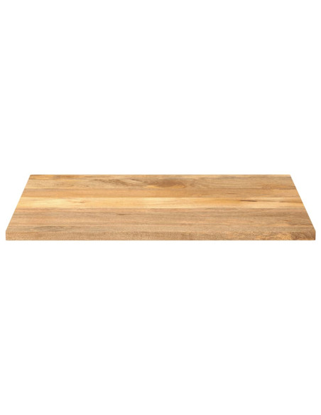 Piano per Tavolo 100x80x2,5cm Rettangolare Legno Massello Mango