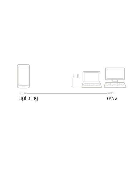 Ewent EW1278 cavo Lightning 1 m Bianco